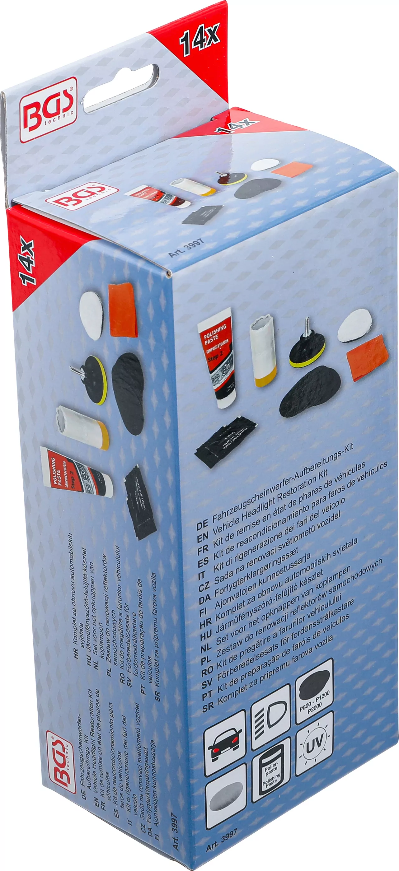 Fahrzeugscheinwerfer-Aufbereitungs-Kit | 14-tlg.