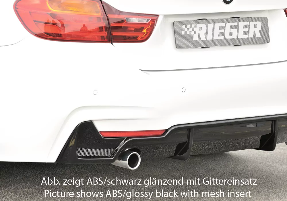 Rieger Heckeinsatz für BMW 4er F32  (3C) | Coupé (3-tür.) 07.15- (ab Facelift) LCI nur für M-Paket-Heckschürze