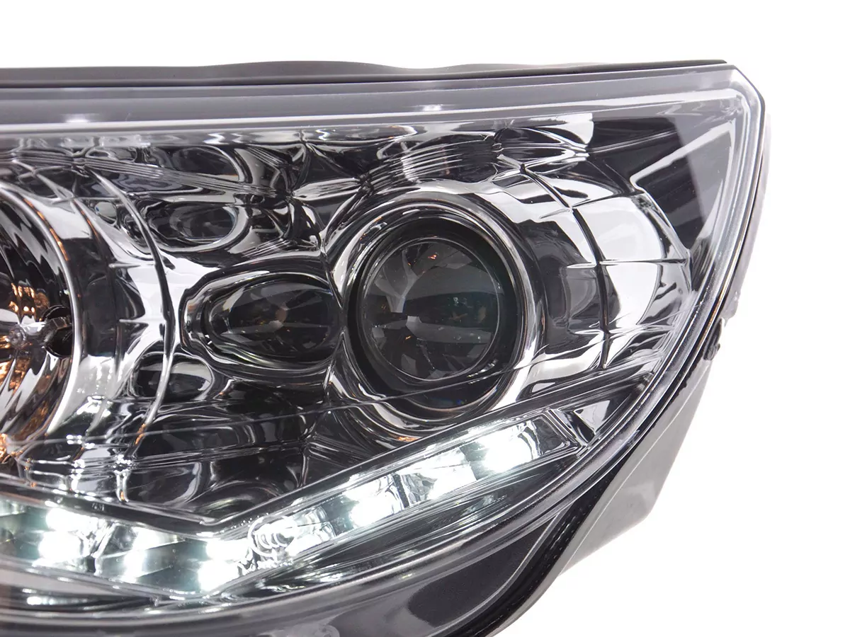 Scheinwerfer Set Daylight LED TFL-Optik VW Tiguan Bj. 07-11 chrom