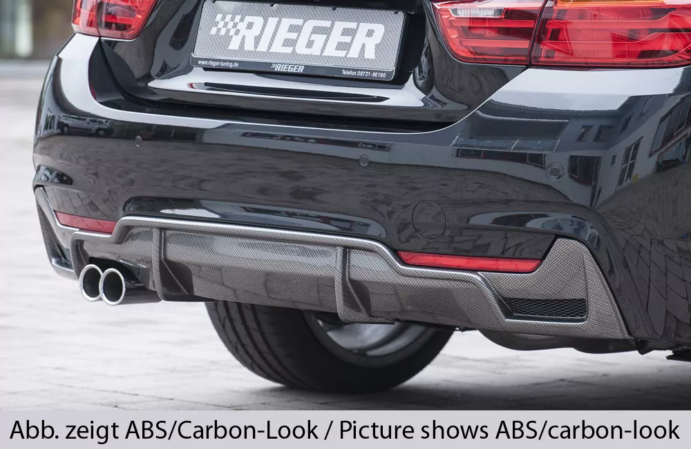 Rieger Heckeinsatz für BMW 4er F36  (3C) | Gran Coupé (5-tür.) 05.14-06.15 (bis Facelift) nur für M-Paket-Heckschürze