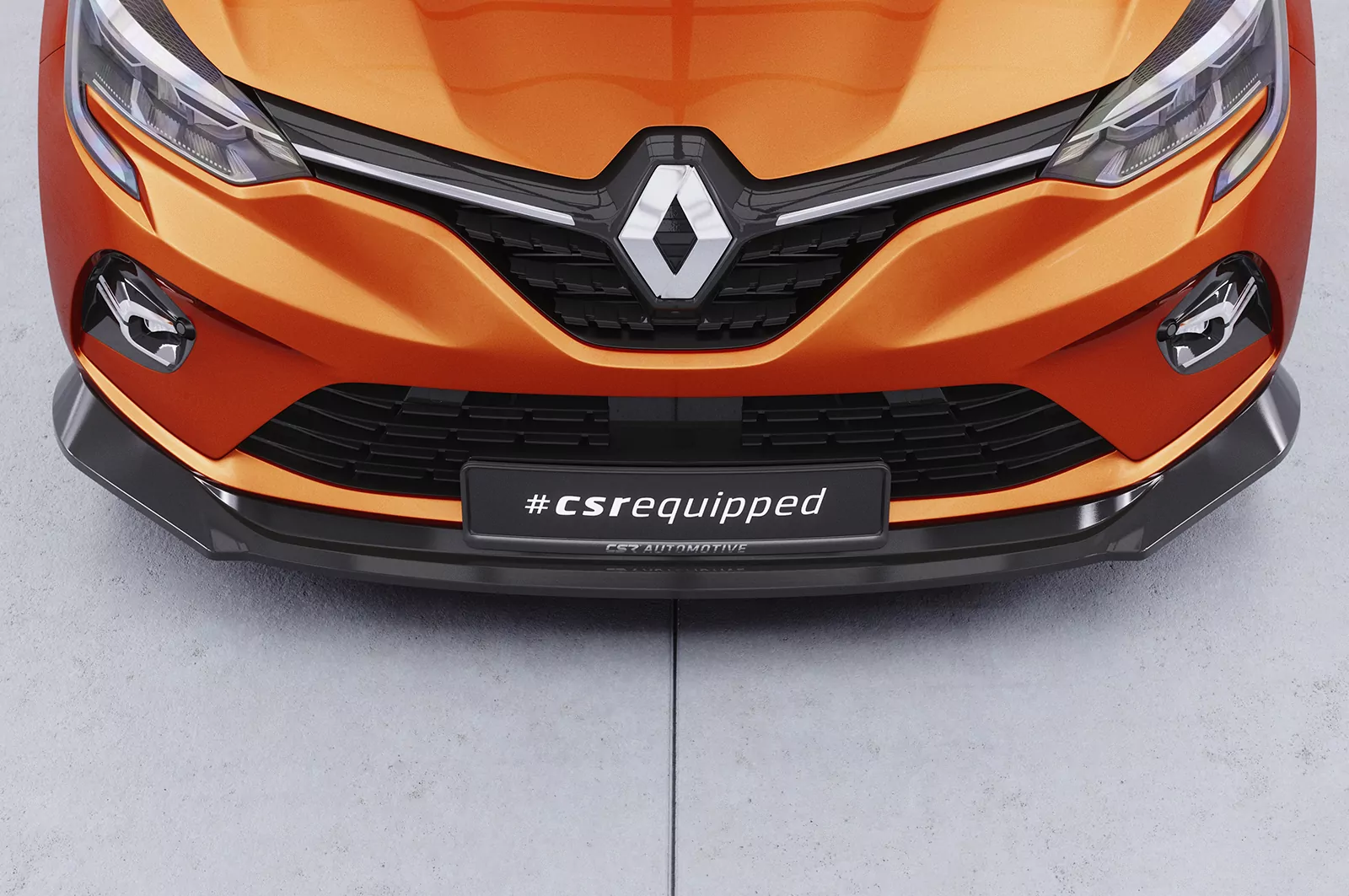 Cup-Spoilerlippe mit ABE für Renault Clio V CSL520 Schwarz Strukturiert