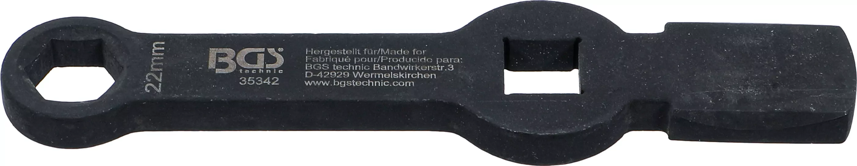 Schlag-Ringschlüssel | Sechskant | mit 2 Schlagflächen | SW 22 mm