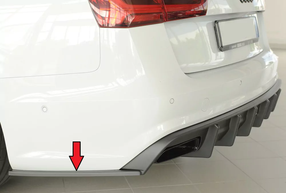 Rieger Heckschürzenansatz seitlich links matt schwarz für Audi A6 S6 (4G/C7) Lim. 09.14- (ab Facelift)