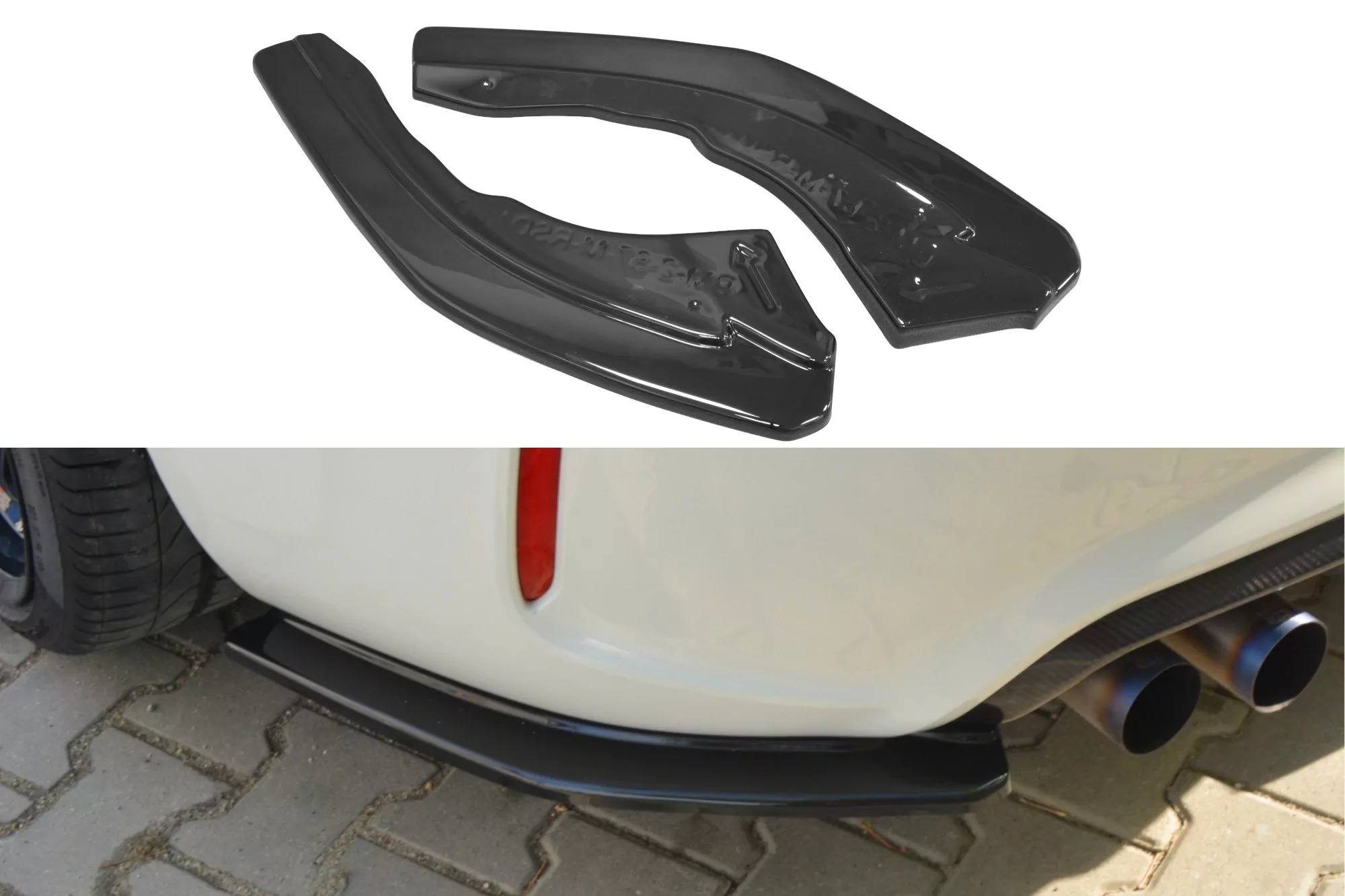 Heck Ansatz Flaps Diffusor Passend Für Diffusor Passend Für BMW M2 (F87) COUPÉ Schwarz Hochglanz Schwarz Hochglanz