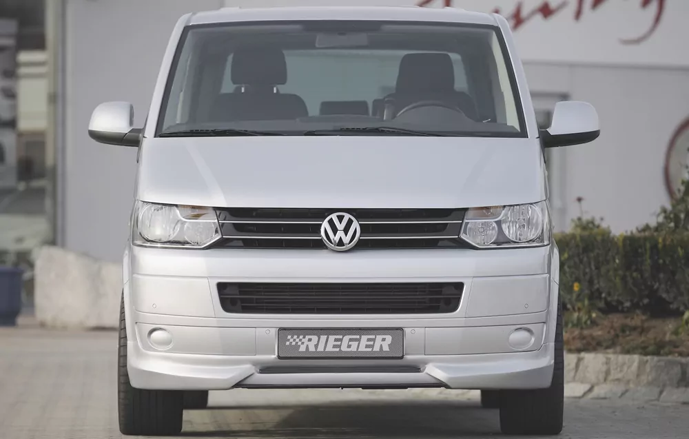 Rieger Spoilerlippe für VW T5 Bus |  09.09- (ab Facelift) für alle Modelle mit Multivan-/Caravellefront