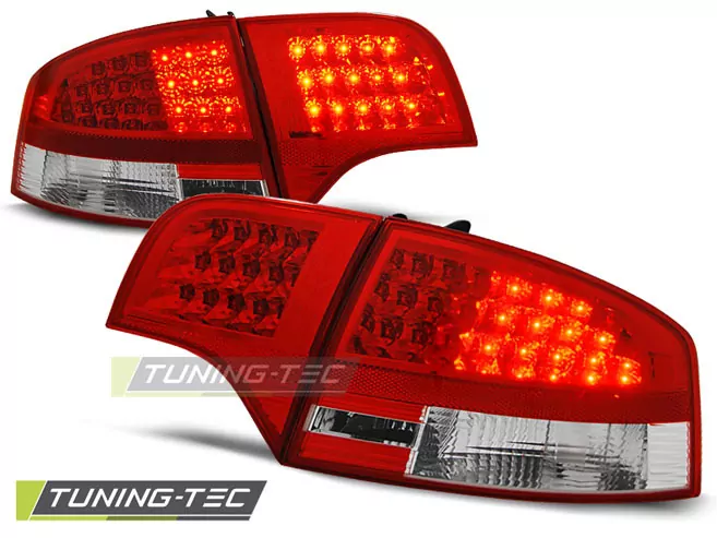 Led Tail Lights Red White Fits Audi A4 B7 11.04-11.07 Sedan