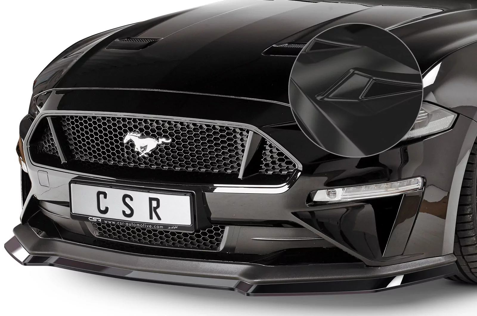 Cup-Spoilerlippe mit ABE für Ford Mustang VI Glossy (schwarz hochglanz)