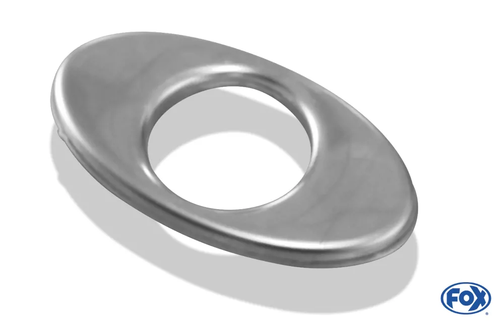 Deckel aufgestellt für Endrohr oval  160x90mm - Loch: 63mm