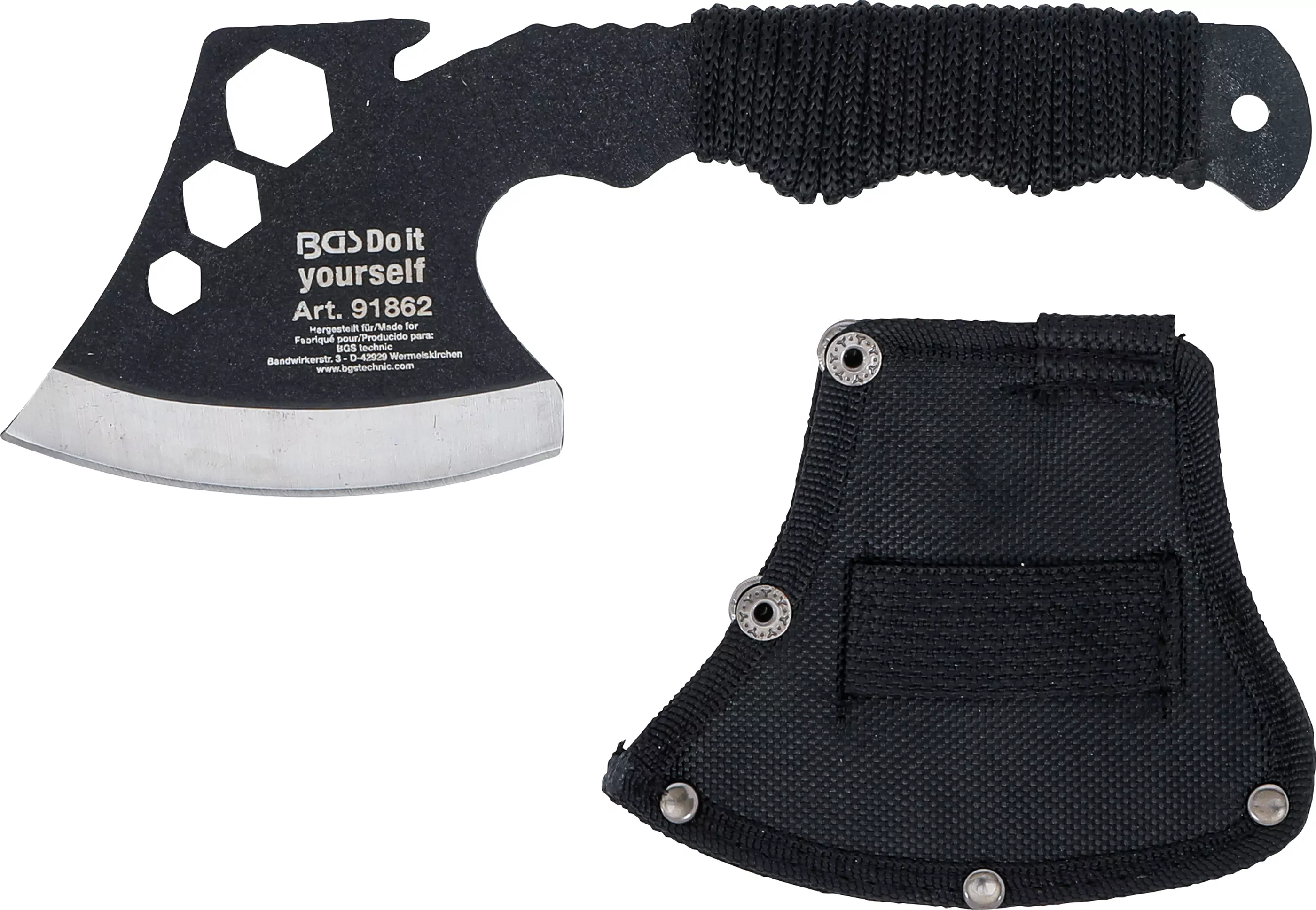 Mini-Multifunktions-Beil | Stubby | mit Flaschenöffner, Sechskant