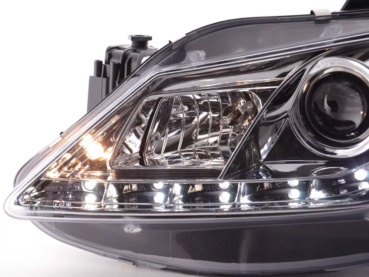 Scheinwerfer Set Daylight LED TFL-Optik Seat Ibiza Typ 6J Bj. 08- chrom