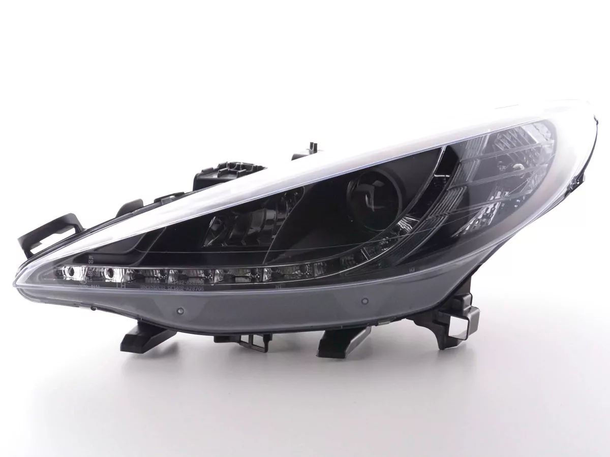 Scheinwerfer Set Daylight LED TFL-Optik Peugeot 207 Bj. 06- schwarz