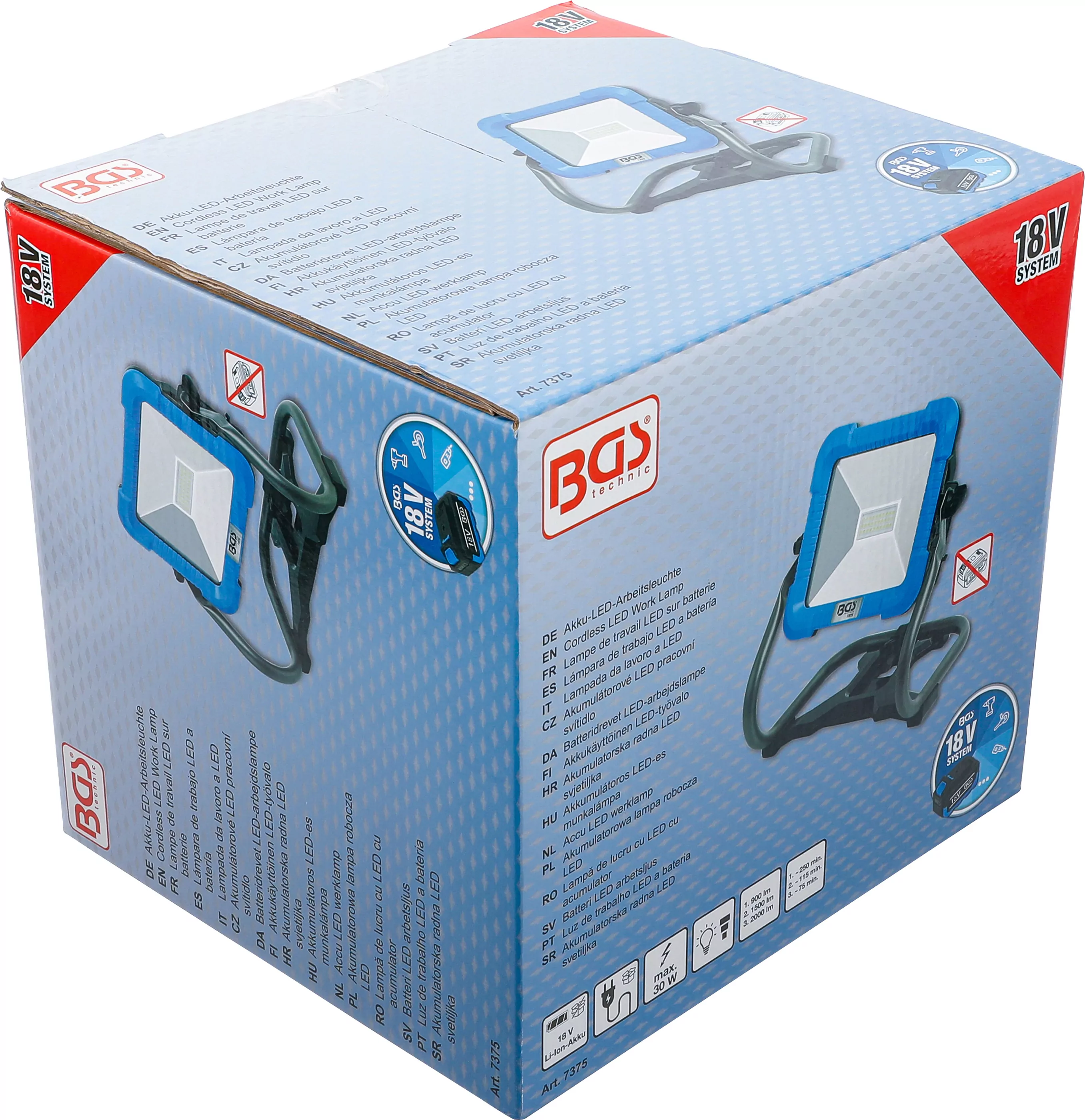 Akku-LED-Arbeitsleuchte | klappbar | 18 V | ohne Akku