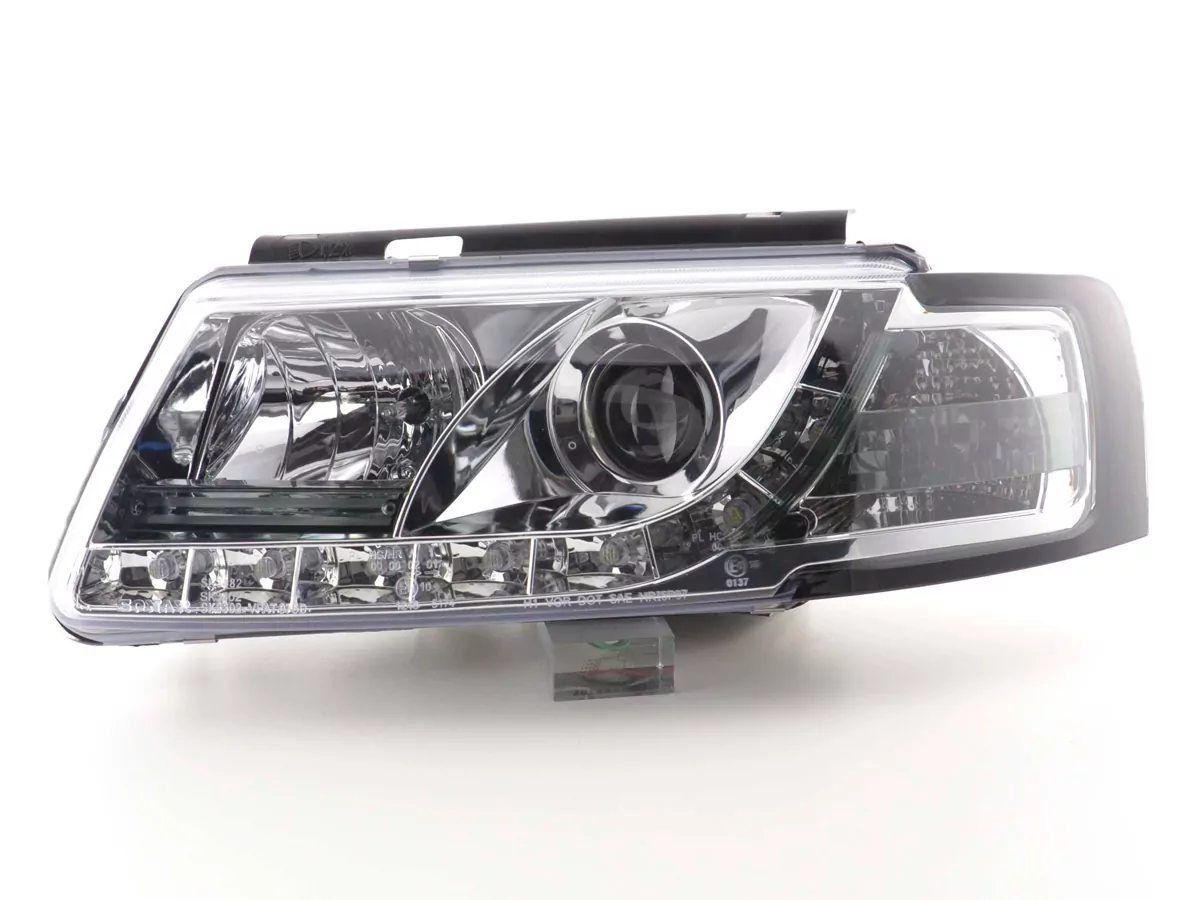 Scheinwerfer Set Daylight LED Tagfahrlicht VW Passat Typ 3B Bj. 97-00 chrom