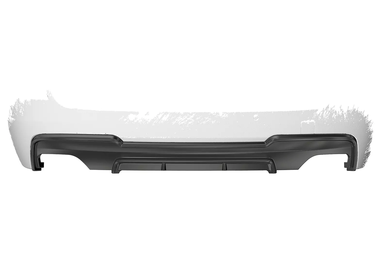 Heckansatz für BMW 5er F10/F11 550i/550d M-Paket HA290 Schwarz Strukturiert