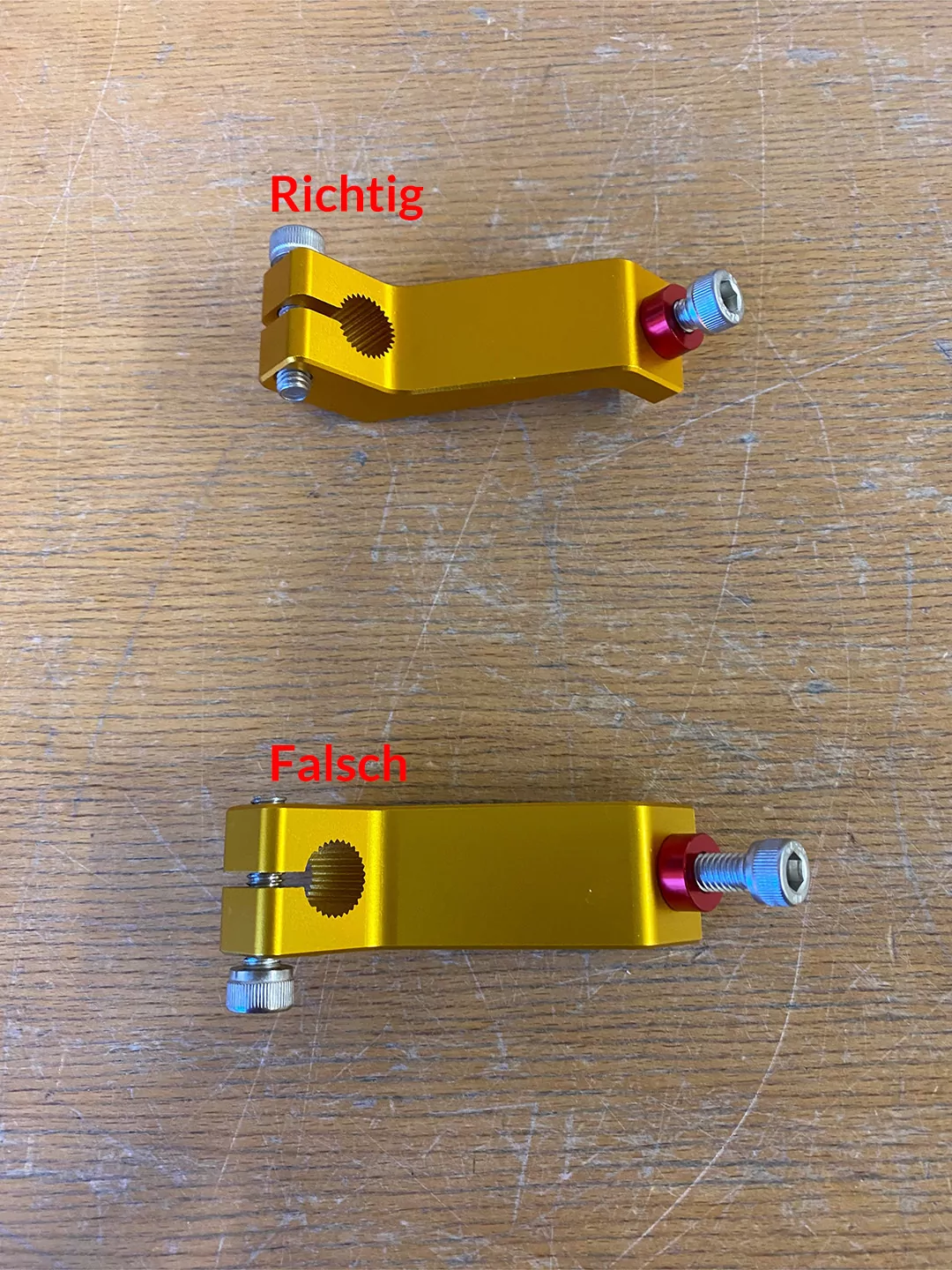 TRACK Fußrastenanlage goldfarben eloxiert Yamaha FZ1 (Fazer) 2006-2015 / FZ8 (Fazer) 2010-2013 ABE
