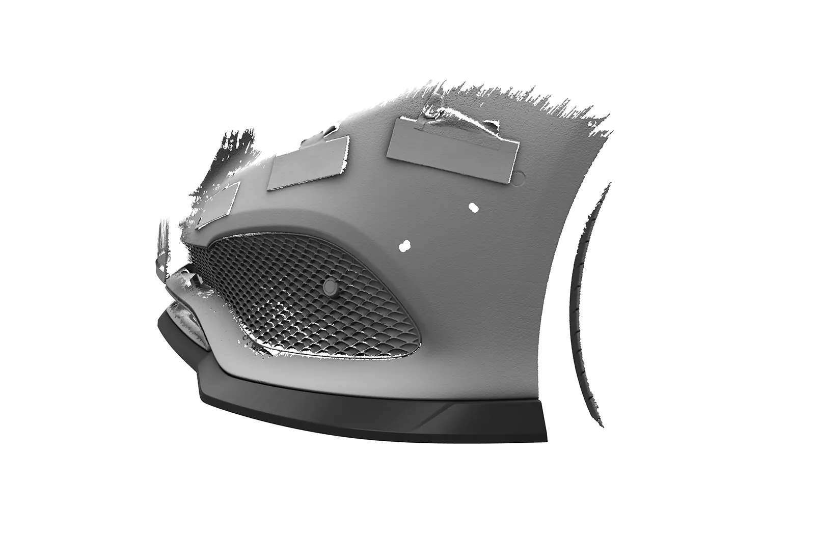 Cup-Spoilerlippe mit ABE für Mercedes-Benz E-Klasse W213 / S213 Limousine und T-Modell CSL827 Schwarz Strukturiert