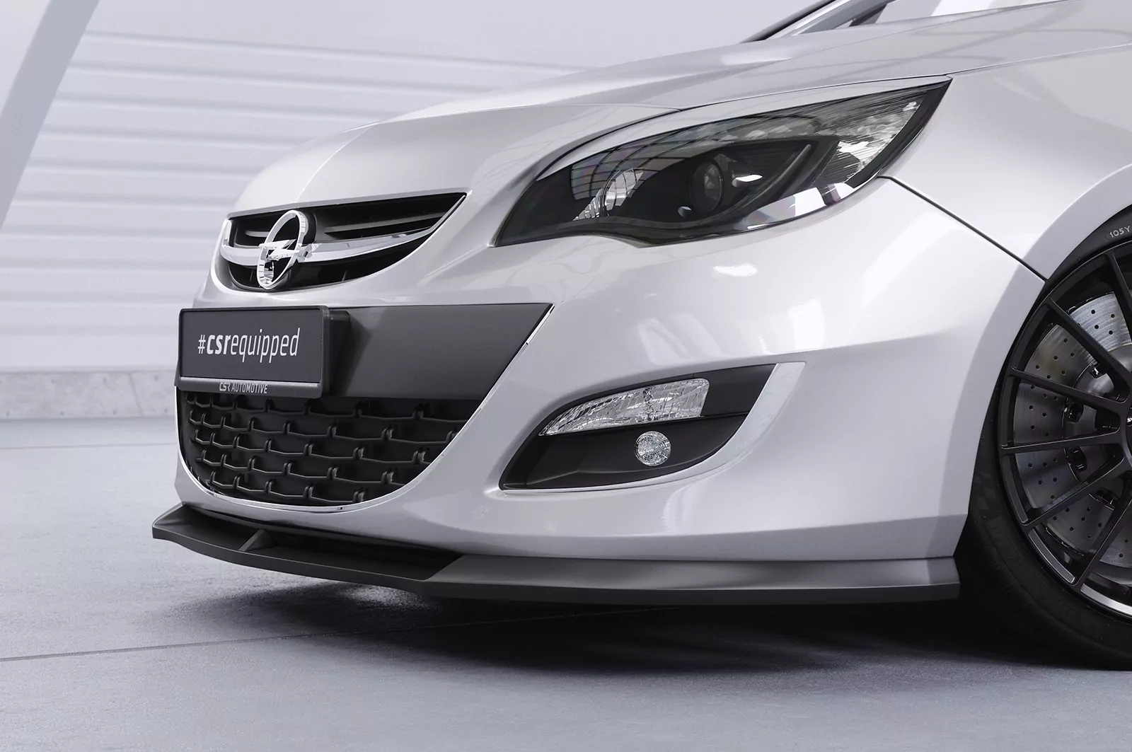 Cup-Spoilerlippe mit ABE für Opel Astra J CSL311 Strukturiert (schwarz matt)