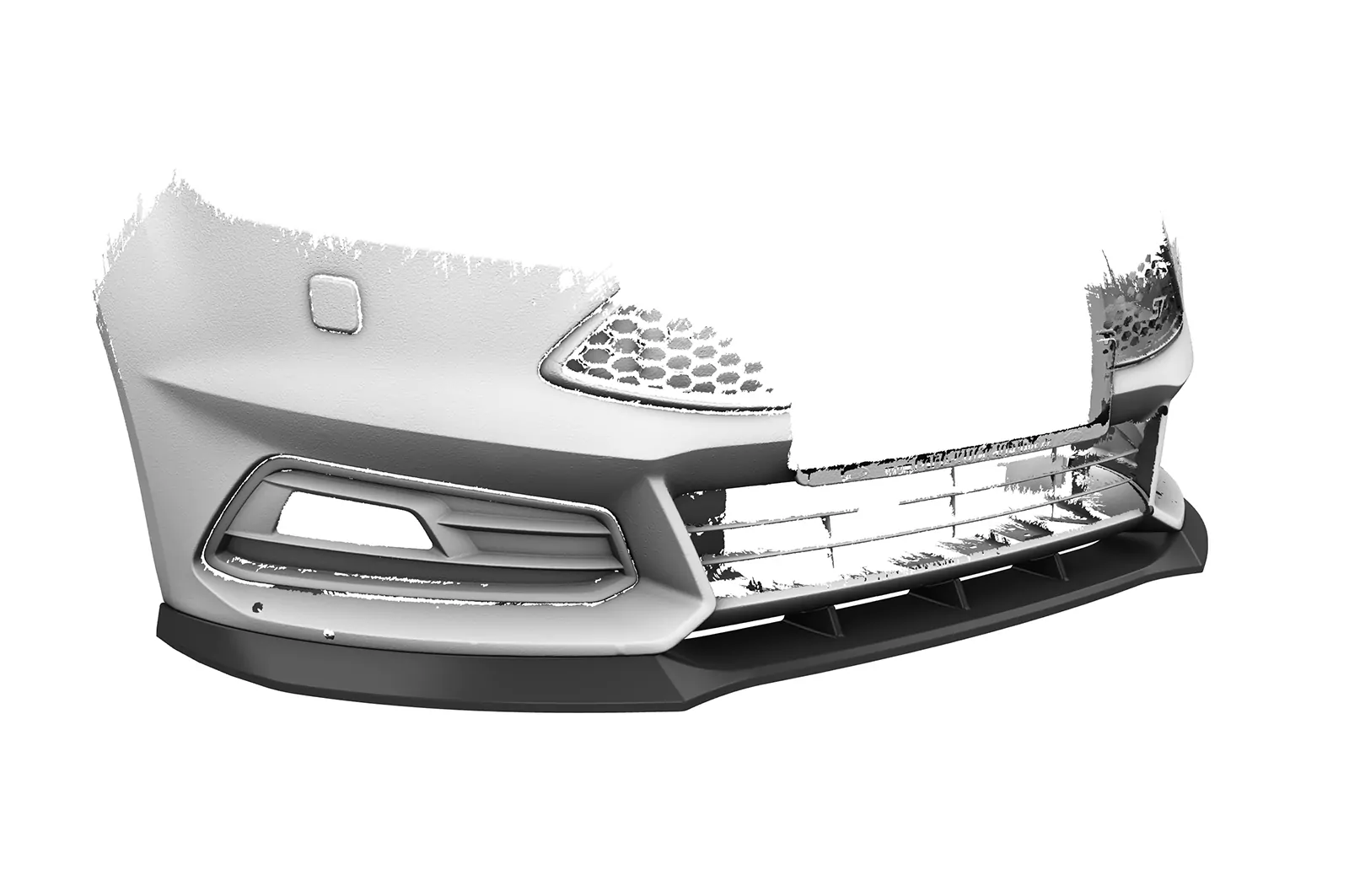 Cup-Spoilerlippe mit ABE für Ford Focus MK3 ST Turnier CSL476 Strukturiert (schwarz matt)
