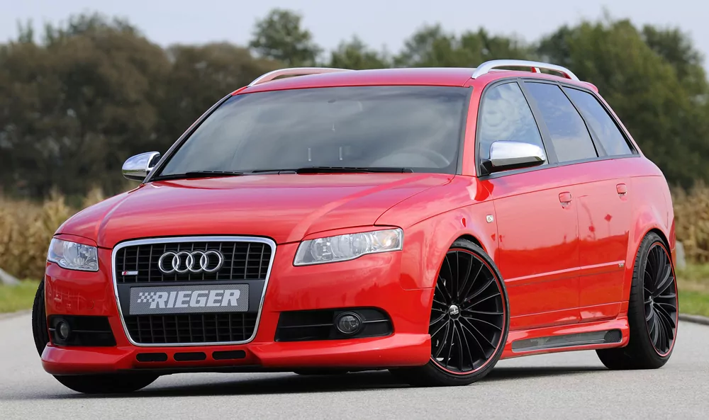 Rieger Seitenschweller rechts  carbon look für Audi A4 (8E) Typ B7 Avant 11.04- (ab Facelift)