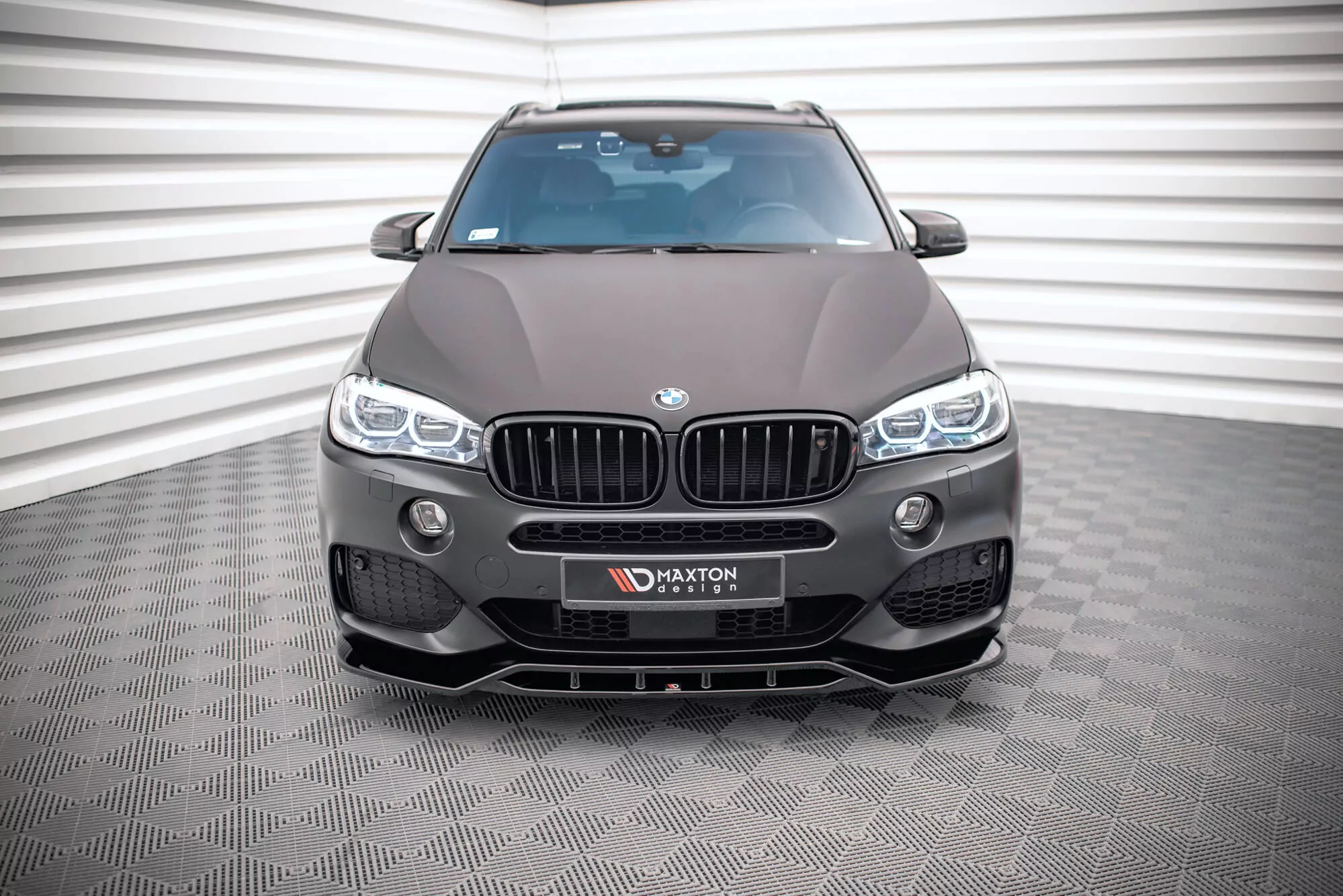 Front Ansatz V.2 Für BMW X5 M-Paket F15 Schwarz Hochglanz