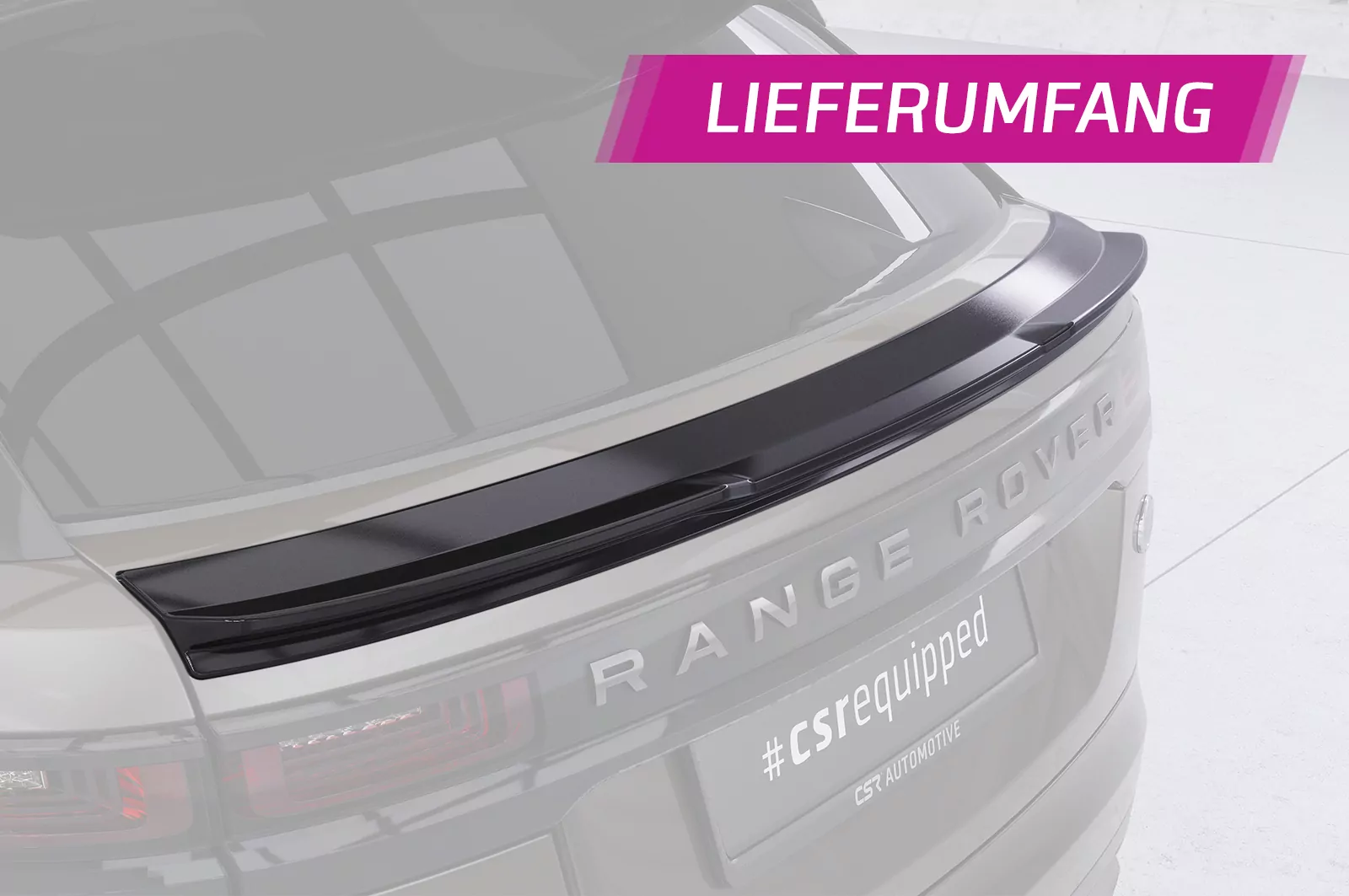 Heckflügel mit ABE für Land Rover Range Rover Velar HF032 Schwarz Strukturiert