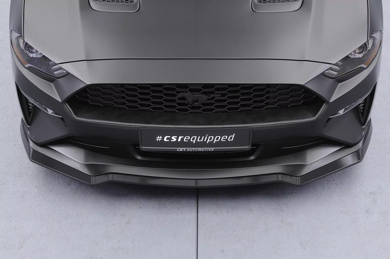 Cup-Spoilerlippe mit ABE für Ford Mustang VI CSL452 Strukturiert (schwarz matt)