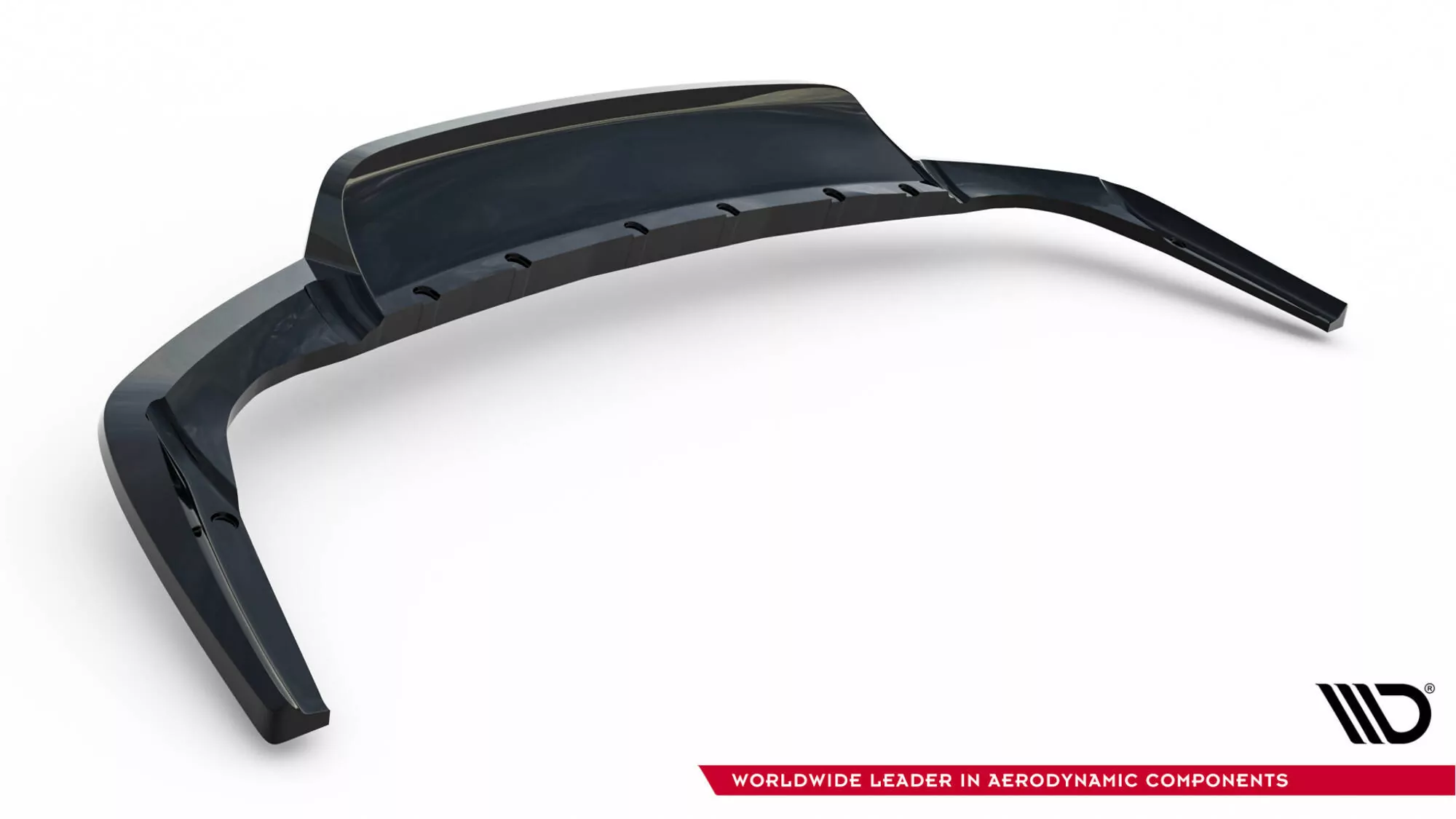 Hinten Splitter (mit Einem Vertikalem Balken) Maserati Levante GT Mk1 Facelift Schwarz Hochglanz