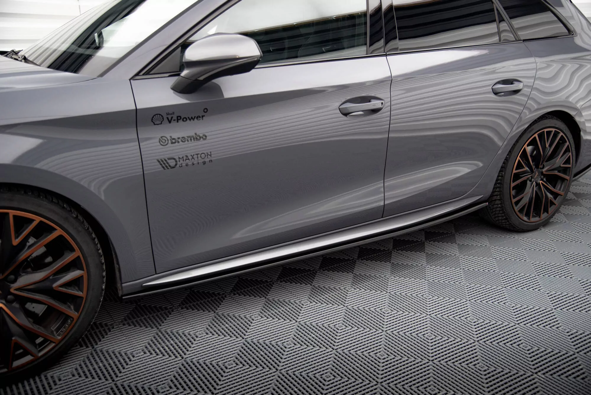 Seitenschweller Ansatz Für Cupra Leon Aero Mk1 Schwarz Hochglanz