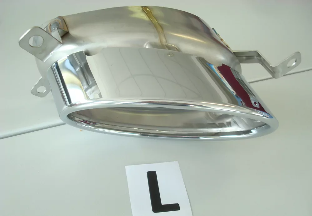 Endrohrblende links, chrom, 185x120mm oval für Audi A4 (B8/B81) Lim. 01.12- (ab Facelift)