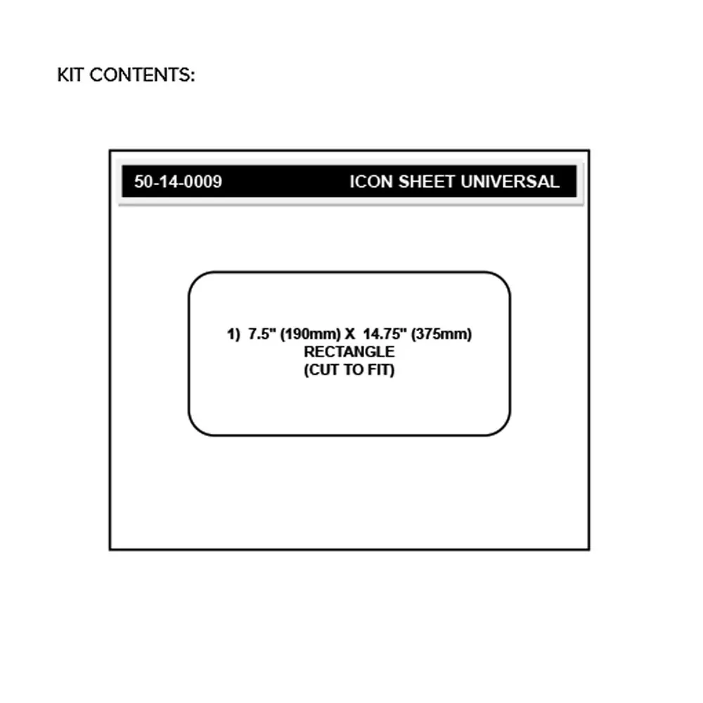 Stompgrip Traction Pad Icon Universal Bogen (1 Stück) ca. 375 mm x 191 mm rechteckig Klar