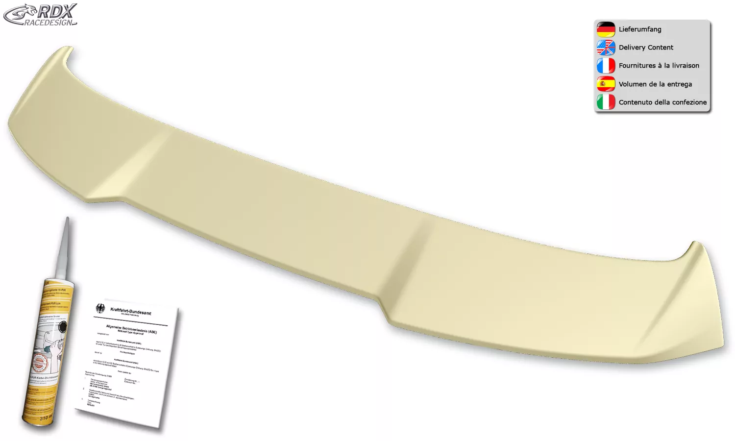 RDX Heckspoiler für VW Sharan 7N 2010-2022 & SEAT Alhambra 7N 2010-2022 Dachspoiler Spoiler