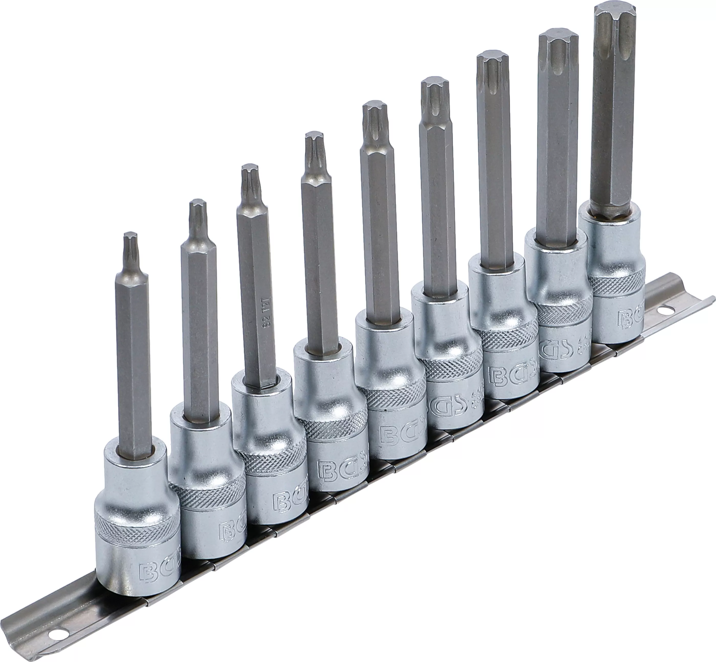 Bit-Einsatz-Satz | Antrieb Innenvierkant 12,5 mm (1/2") | T-Profil (für Torx) | 9-tlg.