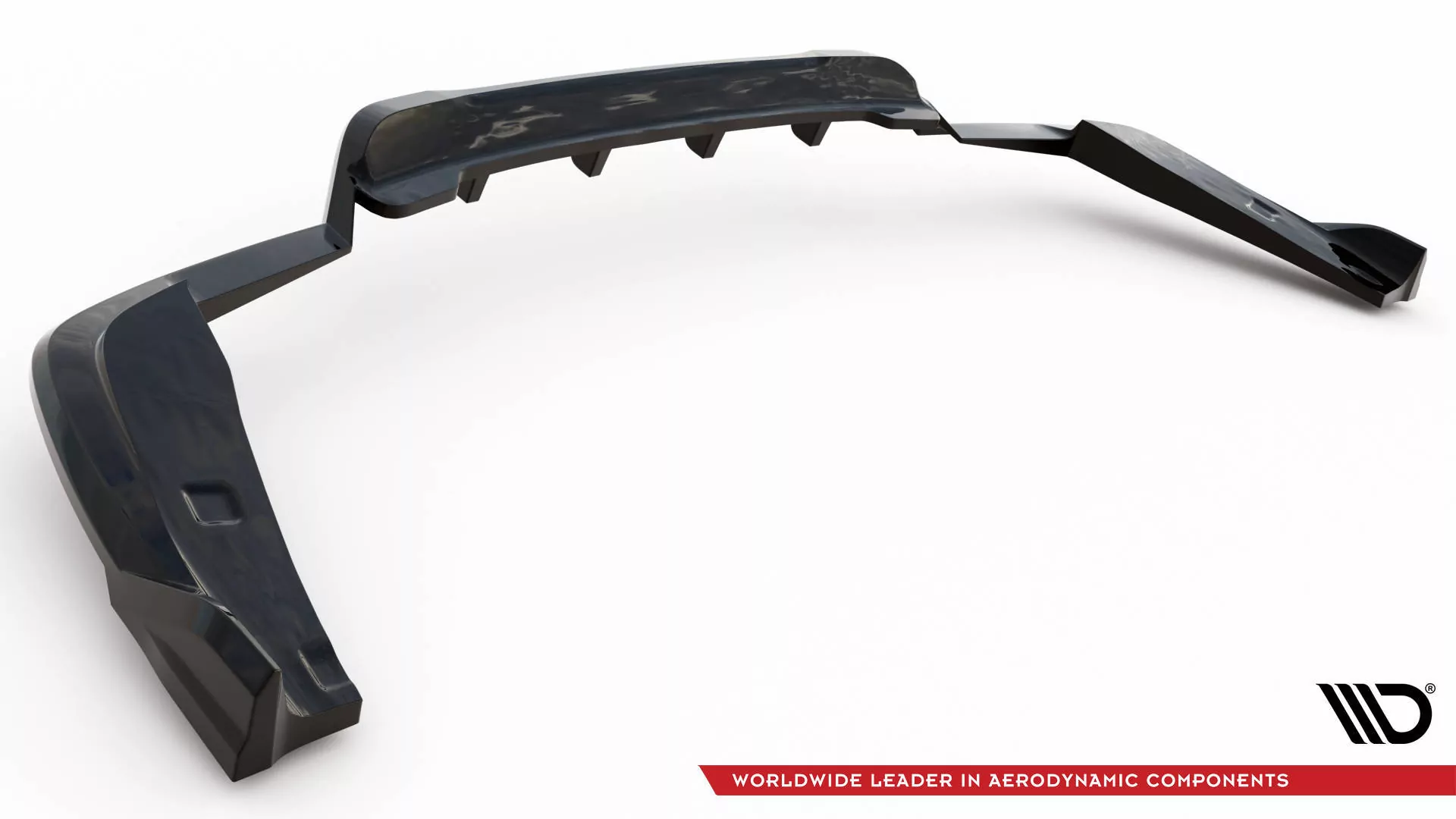 Mittlerer Diffusor Heck Ansatz DTM Look Für V.2 BMW X4 M-Paket G02 Schwarz Hochglanz