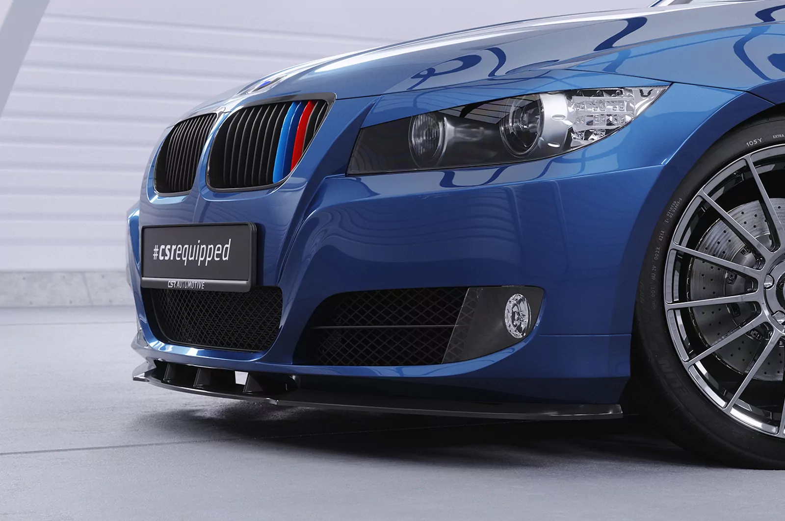 Cup-Spoilerlippe mit ABE für BMW E90 / E91 LCI CSL327 Strukturiert (schwarz matt)