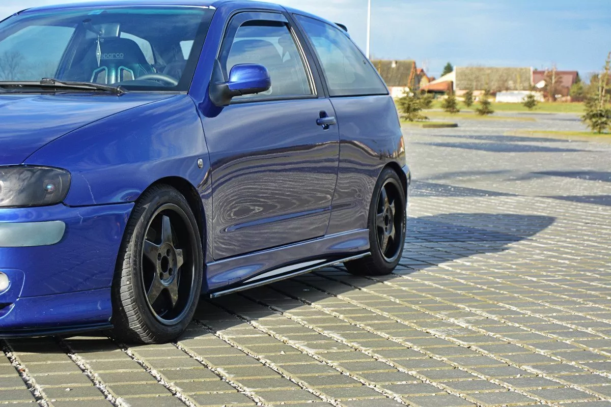 Seitenschweller Ansatz Passend Für Passend Für SEAT IBIZA MK2 FL CUPRA Schwarz Hochglanz Schwarz Hochglanz