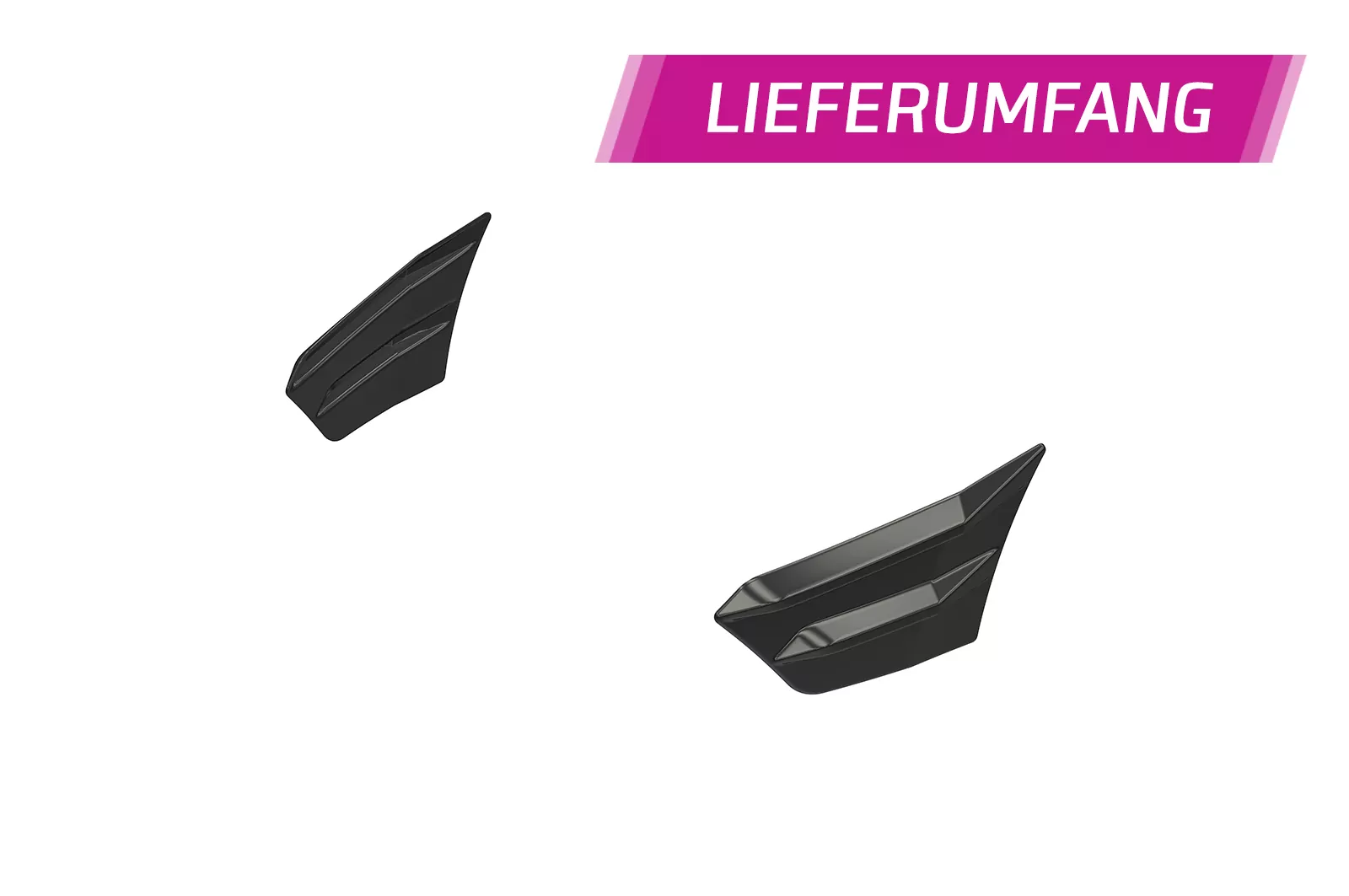 Performance Flaps für VW Golf 8 (Typ CD) GTI FP024 Schwarz Strukturiert
