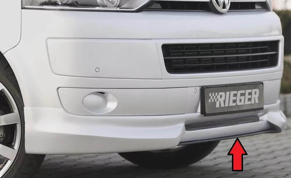 Rieger Spoilerschwert für VW T5 Bus |  09.09- (ab Facelift) für Spoilerlippe 59255