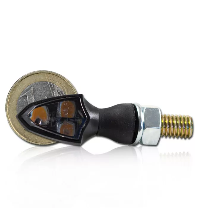 Smd-blinker Shield | Schwarz | Getönt | Paar | M8 | L 26 X B 16 X H 16,5 Mm | E-geprüft