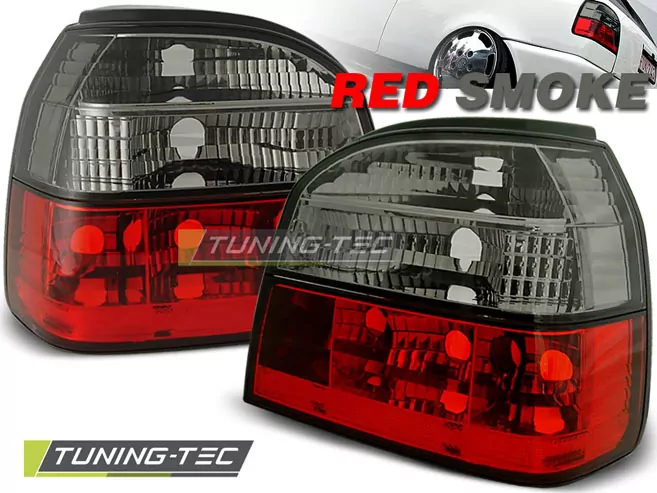 Tail Lights Red Smoke Fits Vw Golf 3 09.91-08.97