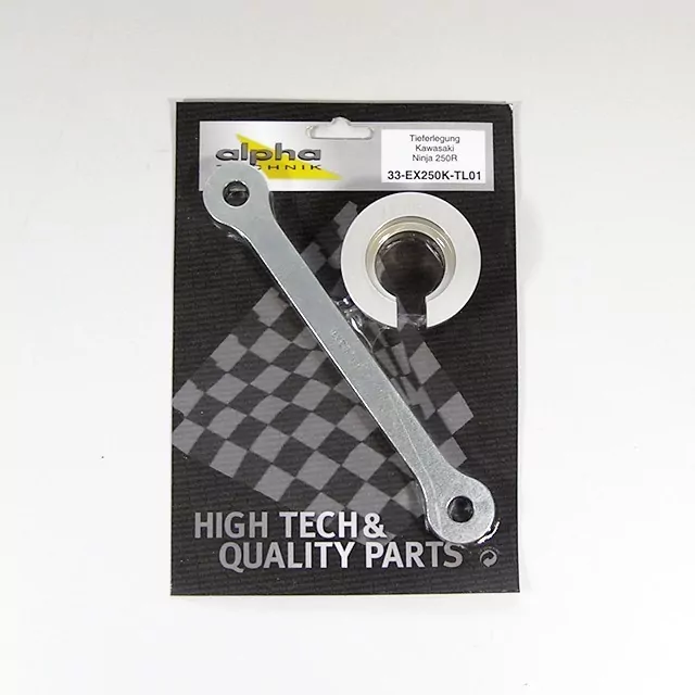 alpha Technik Tieferlegungssatz 33mm für Kawasaki Ninja 250R Typ EX250K Modelljahr 2008-