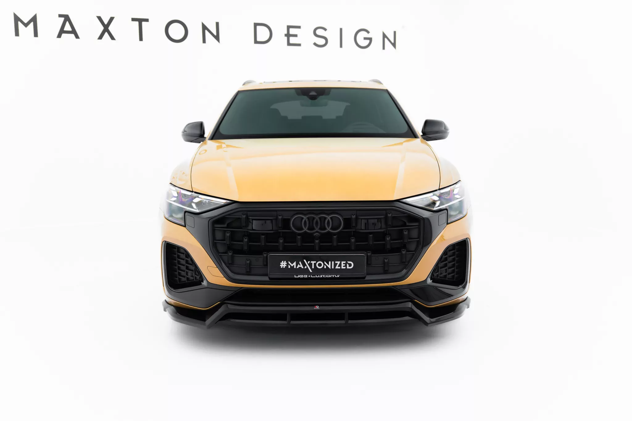 Front Ansatz Für Audi Q8 Mk1 Facelift Schwarz Hochglanz