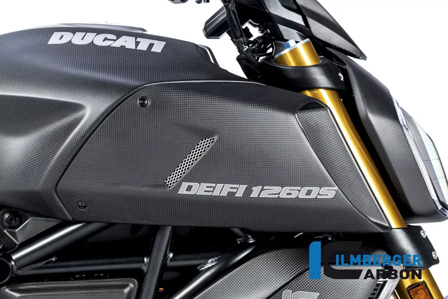 Ilmberger Carbon Lufteinlasskanalverkleidung rechts matt Ducati Diavel 1260  2019-