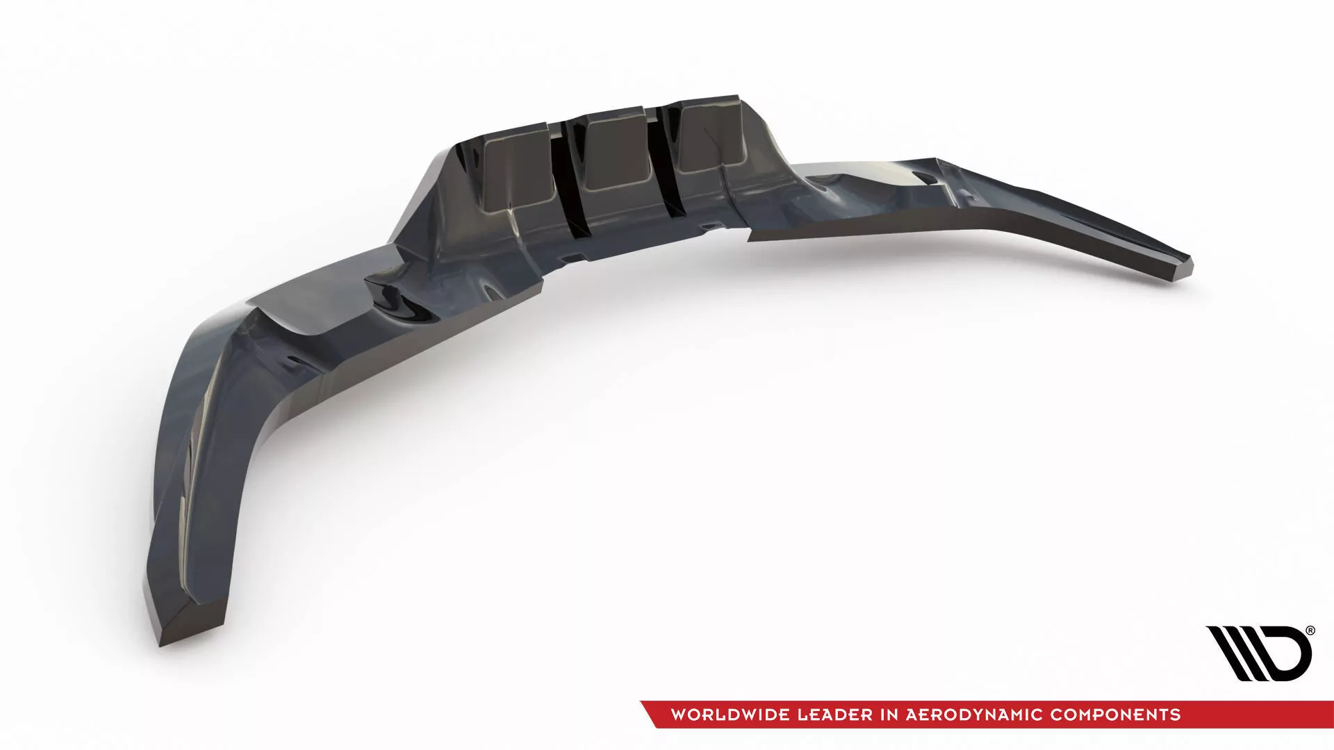 Hinten Splitter (mit Einem Vertikalem Balken) Ford Kuga ST Mk1 Schwarz Hochglanz
