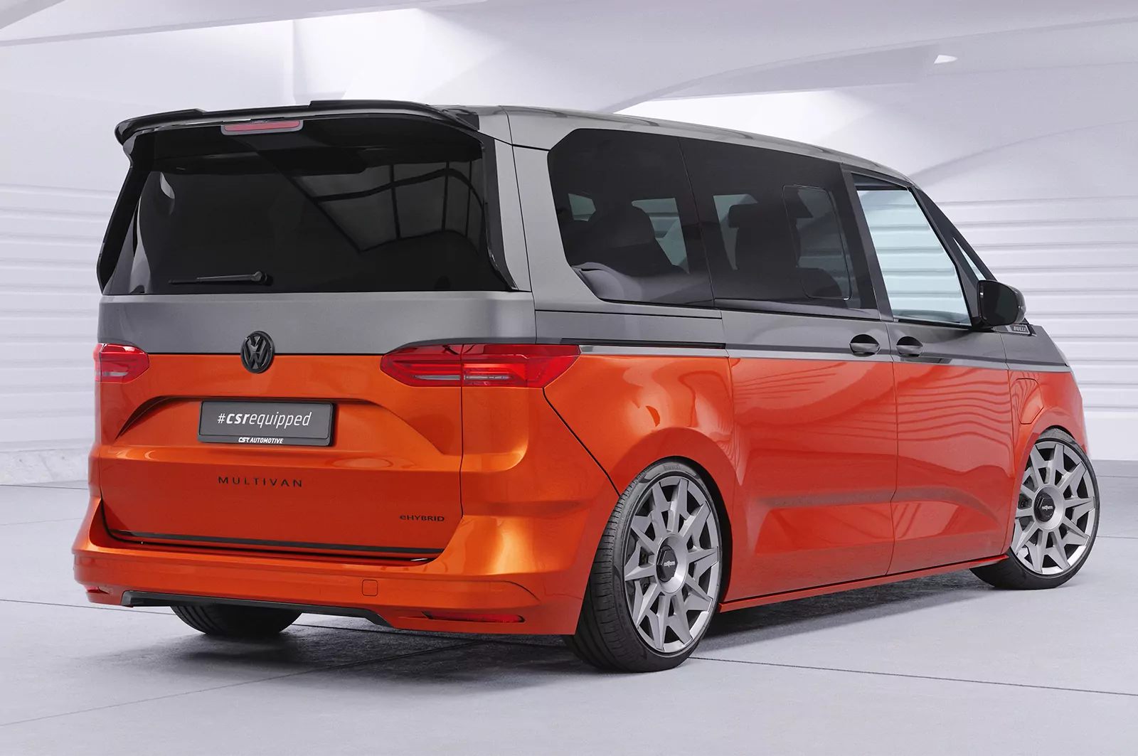 Heckflügel mit ABE für VW T7 Multivan HF925 Schwarz Strukturiert