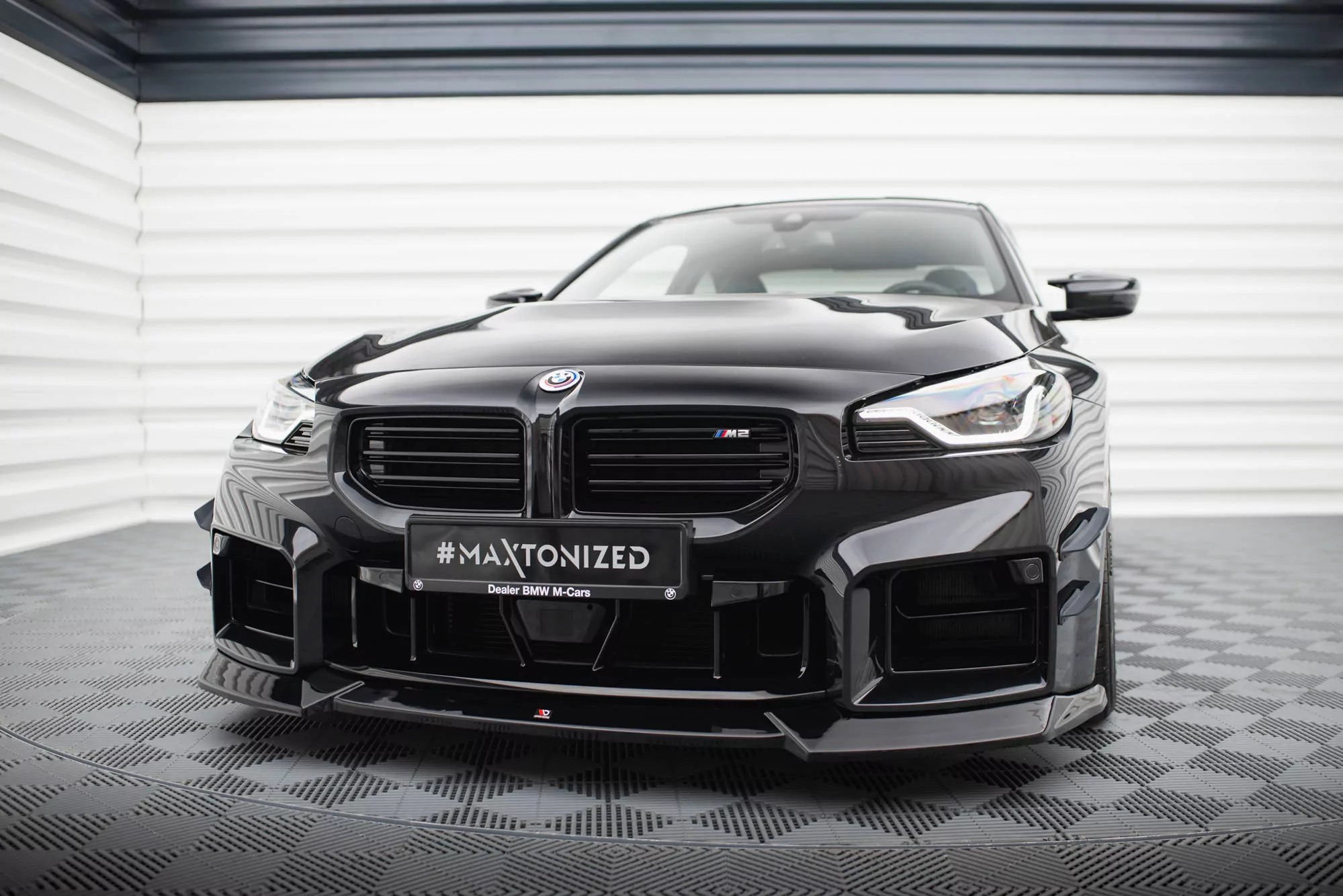 Front Ansatz V.2 Für BMW M2 G87 Schwarz Hochglanz