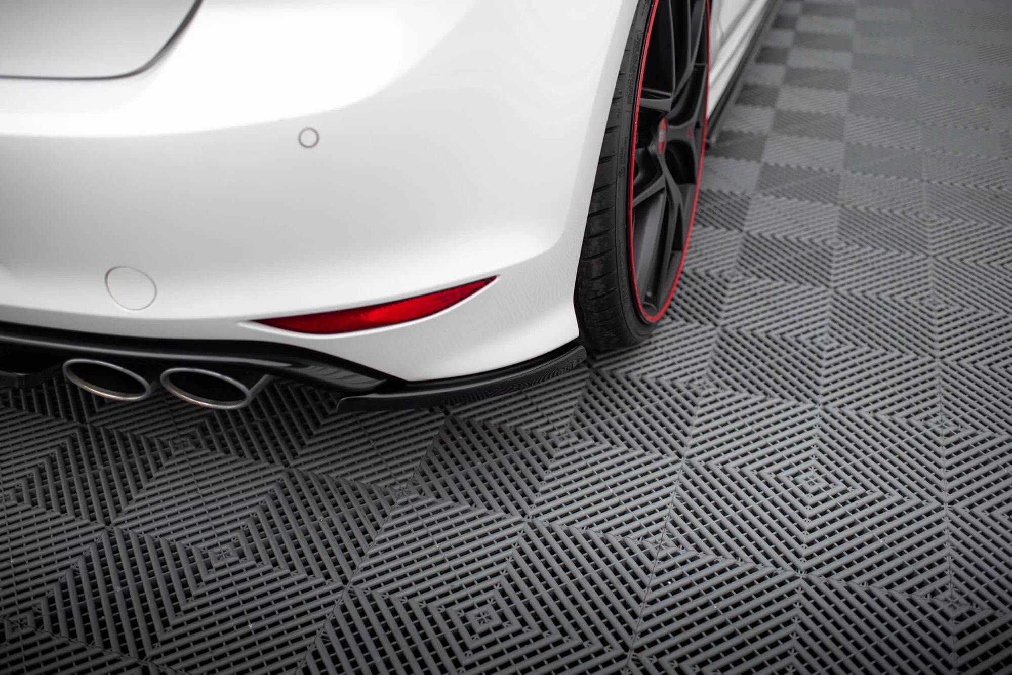 Heck Ansatz Flaps Diffusor Passend Für Diffusor Passend Für VW GOLF 7 R Schwarz Hochglanz Schwarz Hochglanz