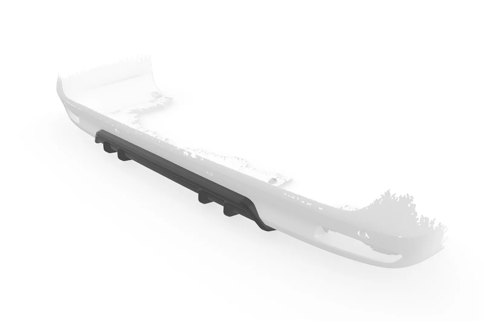 Heckansatz für Mercedes Benz V-Klasse 447 HA426 Schwarz Strukturiert