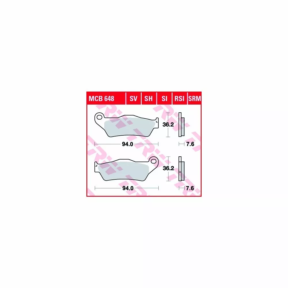 TRW LUCAS Bremsbelagsatz Allround MCB648