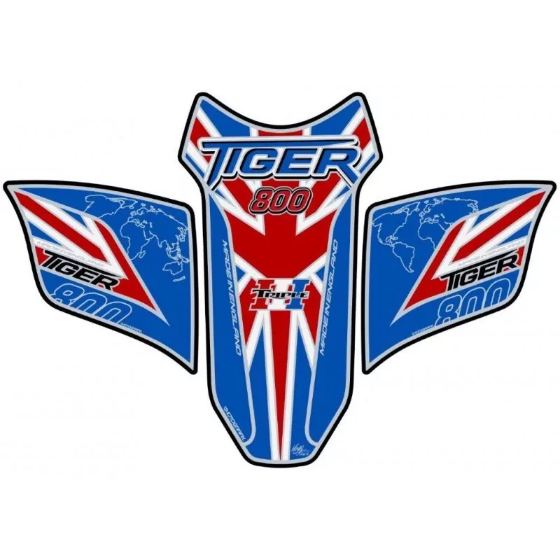 Motografix Triumph Tiger 800 3D Gel Tank Pad Protector TT029BUJ