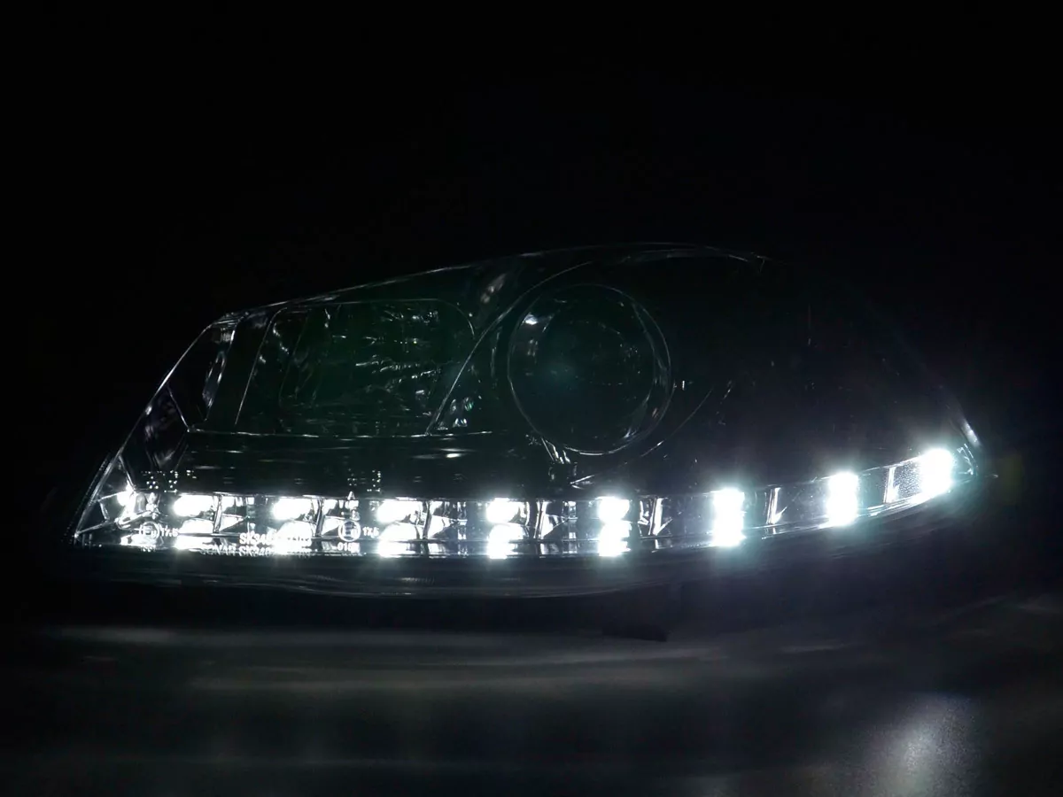 Scheinwerfer Set Daylight LED Tagfahrlicht Seat Ibiza 3 6L Bj. 02-08 chrom